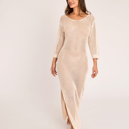 LONG-SLEEVED KNIT DRESS